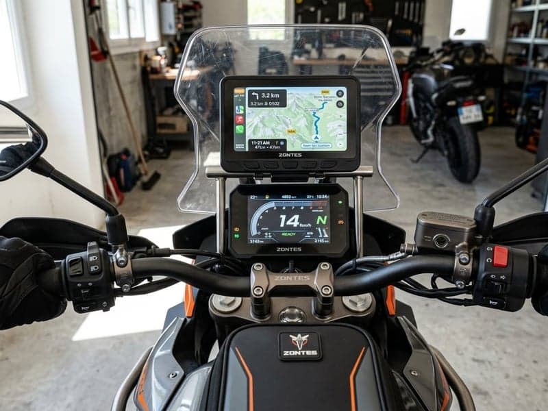 Pantalla inteligente 5" con Apple CarPlay y Android Auto impermeable IP67
